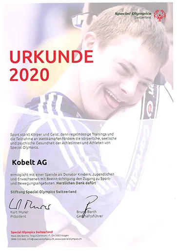 Sponsoring Special Olympics Switzerland<br>